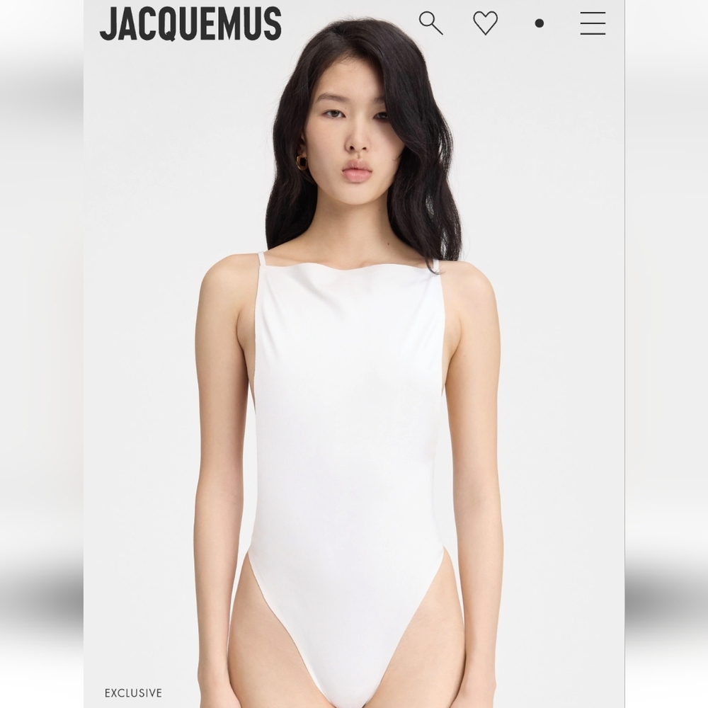 Jacquemus Spoglio White Bodysuit Sz.S NEW SEASON EXCLUSIVE NWT